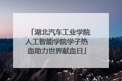 湖北汽车工业学院人工智能学院学子热血助力世界献血日